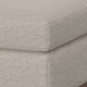 Jeni Ottoman 39’’ Corner Blocks Solid Wood Beige Polyester by Casagear Home