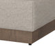Jeni Ottoman 39’’ Corner Blocks Solid Wood Beige Polyester by Casagear Home