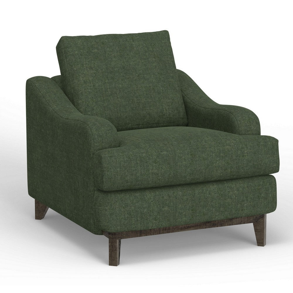 Alfi Accent Chair Classic Style 41’’ Solid Wood Olive Green by Casagear Home