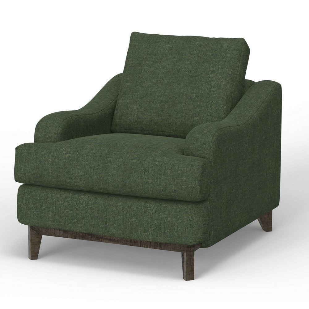 Alfi Accent Chair Classic Style 41’’ Solid Wood Olive Green by Casagear Home