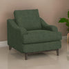 Alfi Accent Chair, Classic Style 41" Solid Wood, Olive Green by Casagear Home