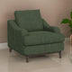 Alfi Accent Chair, Classic Style 41" Solid Wood, Olive Green by Casagear Home