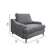 Alfi Accent Chair 41’’ Solid Pine Wood Light Gray Polyester by Casagear Home
