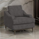 Alfi Accent Chair, 41" Solid Pine Wood, Light Gray Polyester by Casagear Home