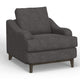 Alfi Accent Chair 41’’ Solid Pine Wood Light Gray Polyester by Casagear Home