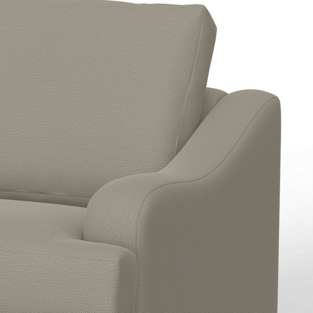 Alfi Accent Chair 41’’ Solid Wood Almond Gray Polyester by Casagear Home