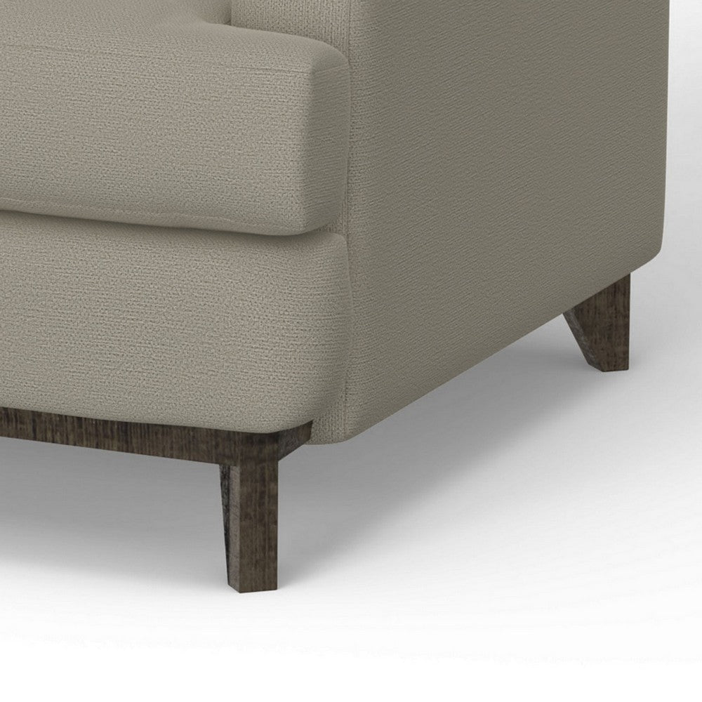 Alfi Accent Chair 41’’ Solid Wood Almond Gray Polyester by Casagear Home