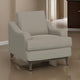 Alfi Accent Chair, 41" Solid Wood, Almond Gray Polyester by Casagear Home