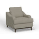 Alfi Accent Chair 41’’ Solid Wood Almond Gray Polyester by Casagear Home