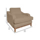 Alfi Accent Chair 41’’ Solid Pine Wood Brown Polyester by Casagear Home