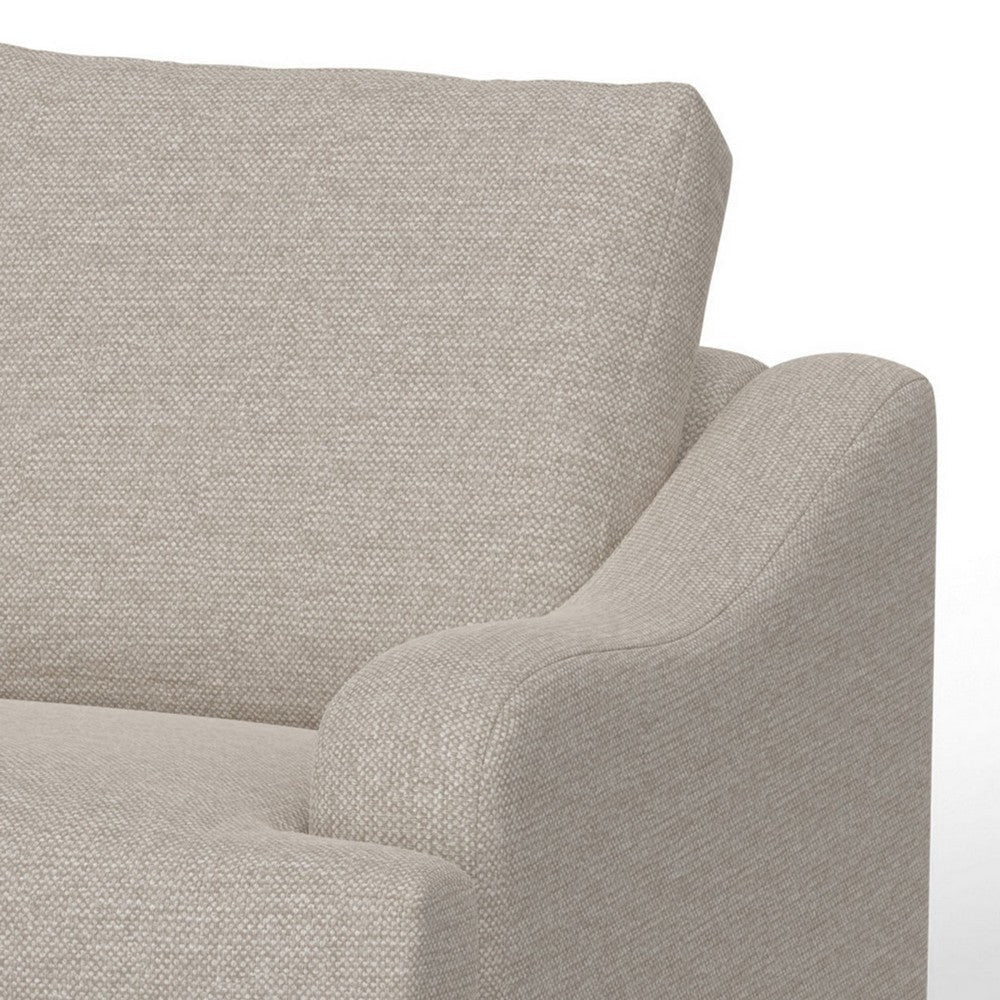 Alfi Accent Chair 41’’ Solid Pine Wood Beige Polyester by Casagear Home