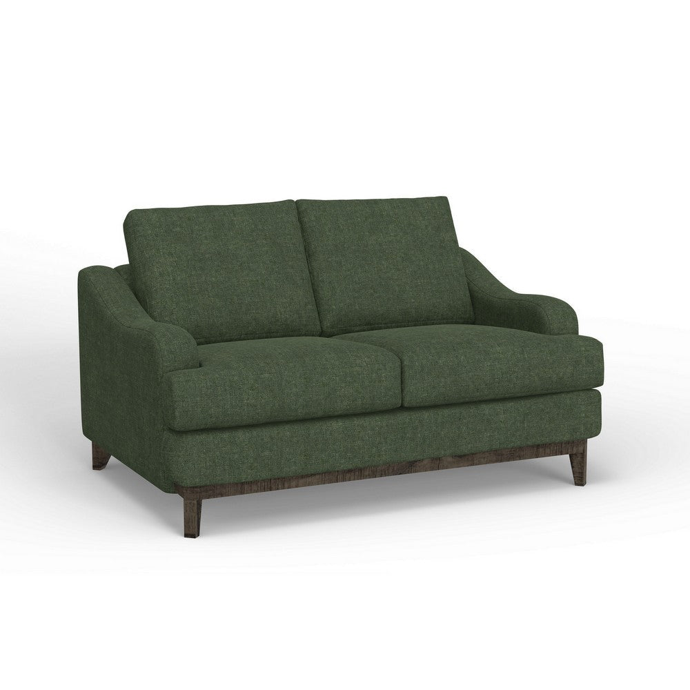Alfi Loveseat Classic Style 60’’ Solid Wood Olive Green by Casagear Home BM323339