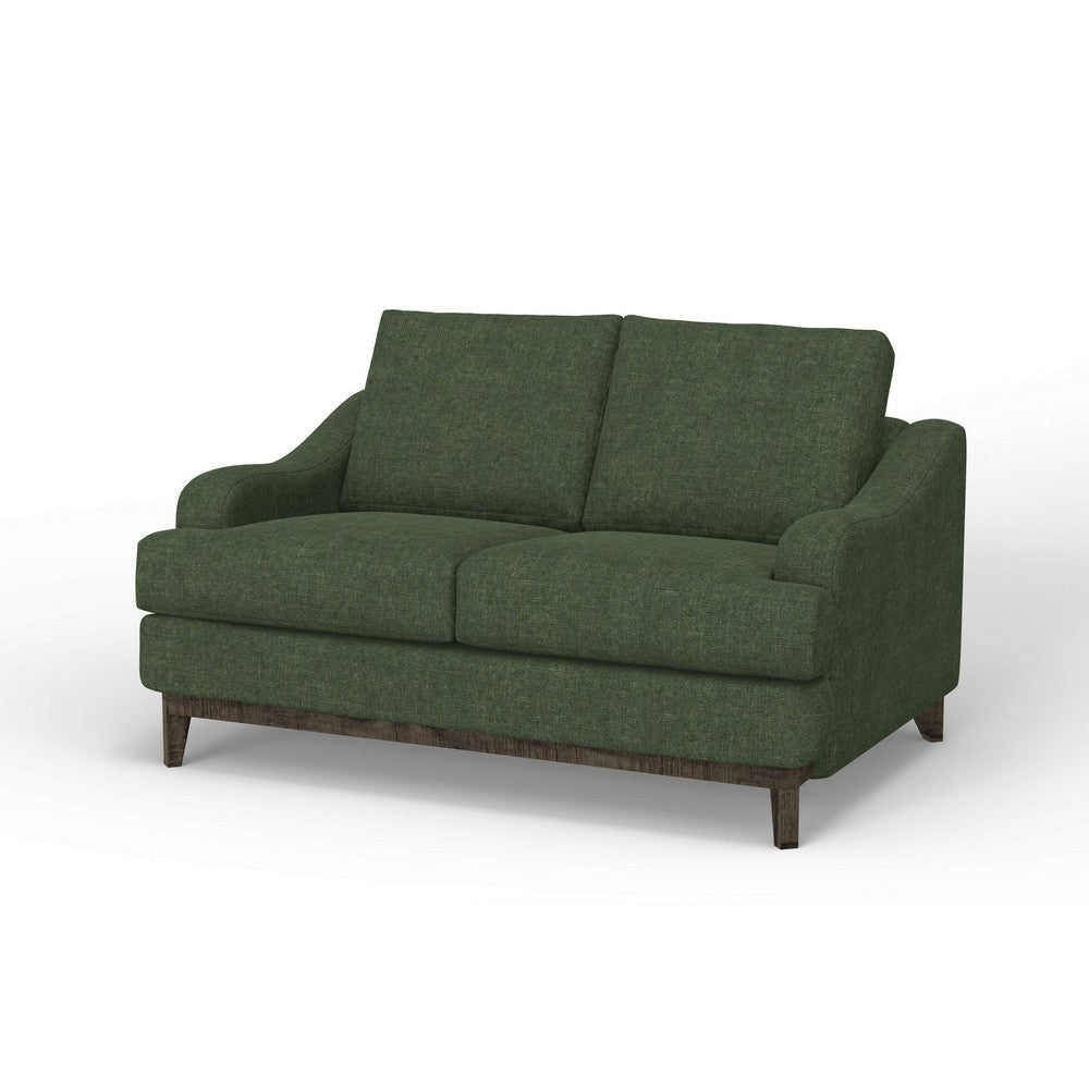 Alfi Loveseat Classic Style 60’’ Solid Wood Olive Green by Casagear Home BM323339