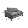 Alfi Loveseat Classic Style Details 60’’ Solid Wood Gray by Casagear Home BM323340