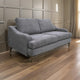 Alfi Loveseat, Classic Style Details, 60", Solid Wood, Gray by Casagear Home