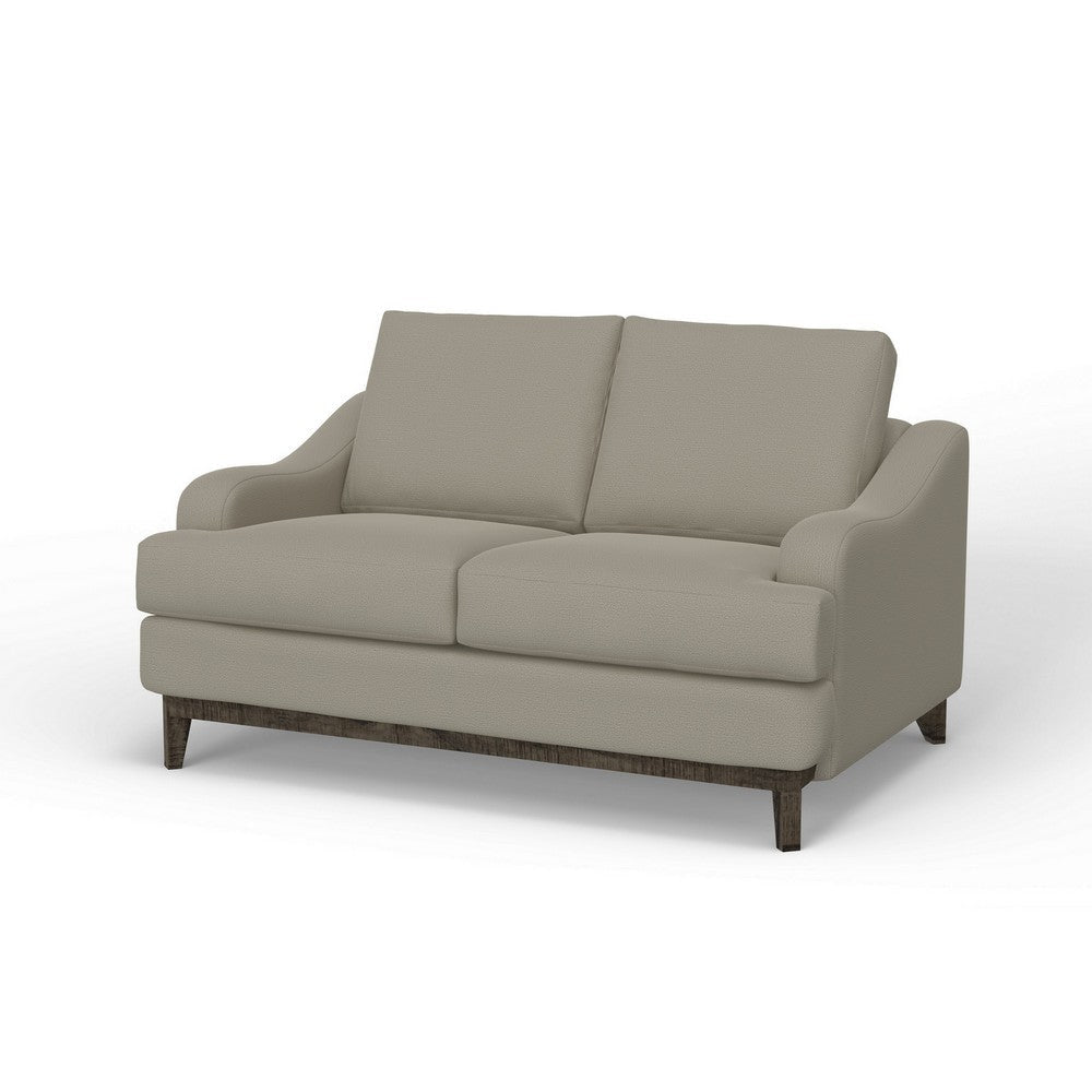 Alfi Loveseat Classic Style 60’’ Solid Wood Gray Polyester by Casagear Home BM323341
