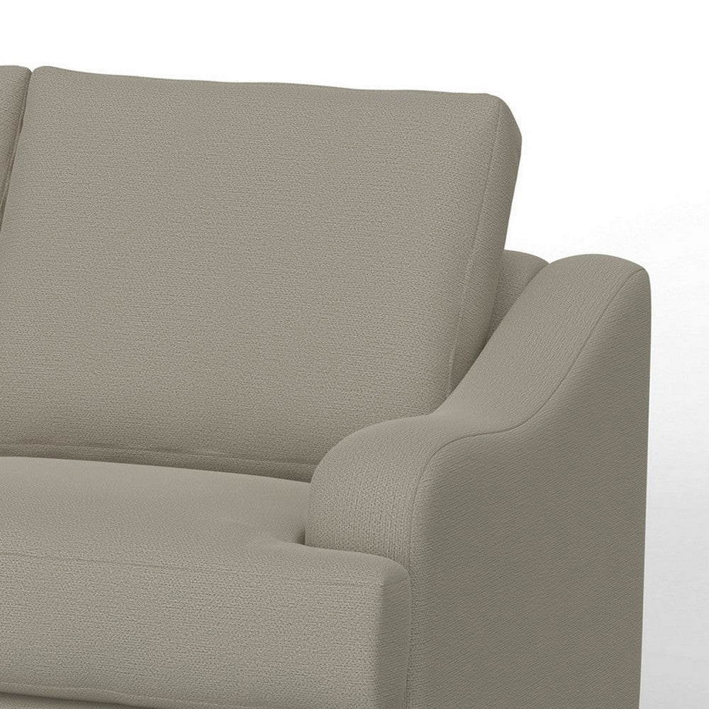 Alfi Loveseat Classic Style 60’’ Solid Wood Gray Polyester by Casagear Home BM323341