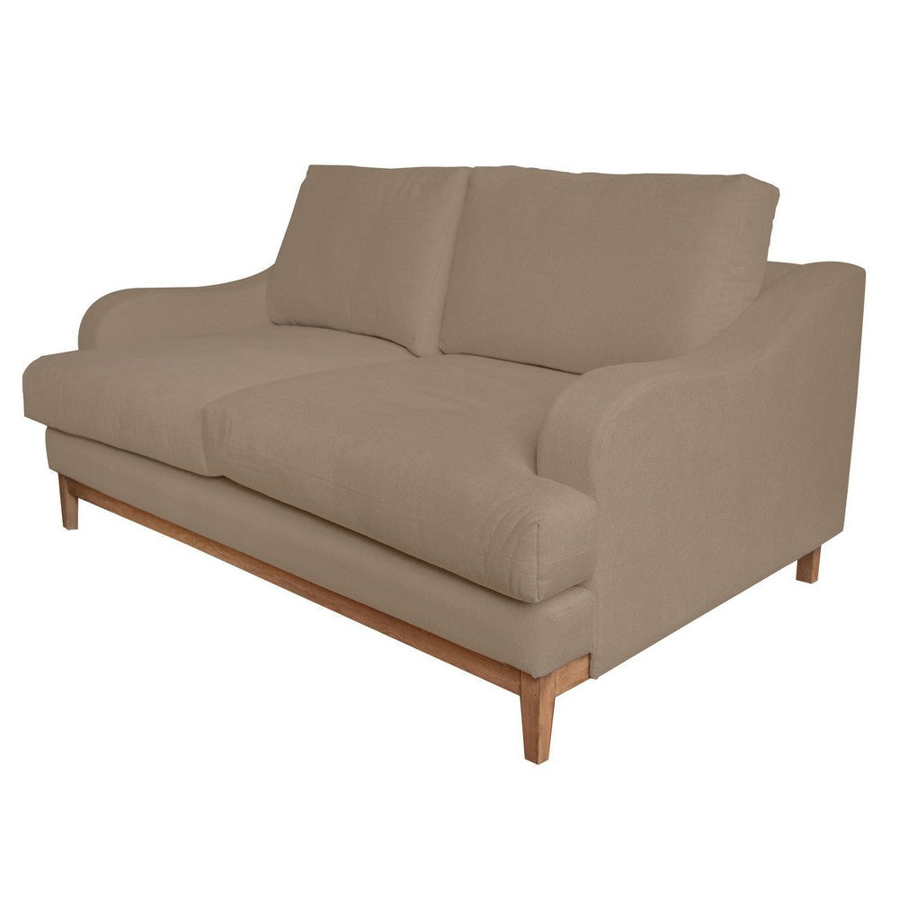 Alfi Loveseat Classic Style Details Solid Wood Brown by Casagear Home BM323342