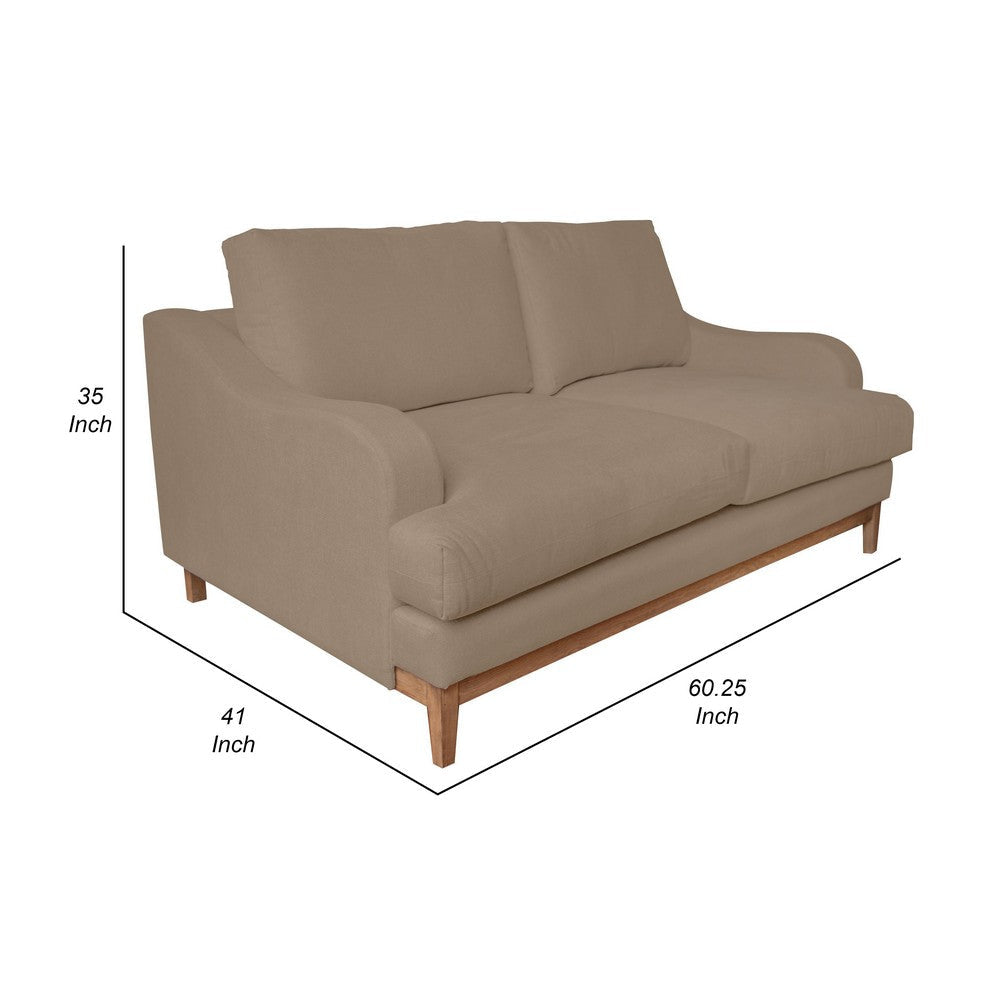 Alfi Loveseat Classic Style Details Solid Wood Brown by Casagear Home BM323342