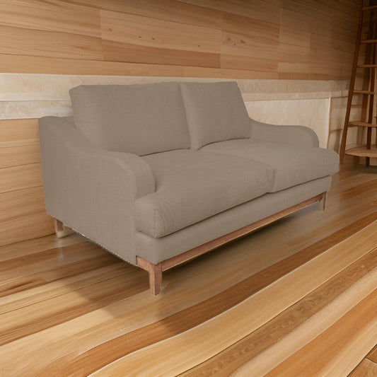 Alfi Loveseat, Classic Style Details, Solid Wood, Brown by Casagear Home