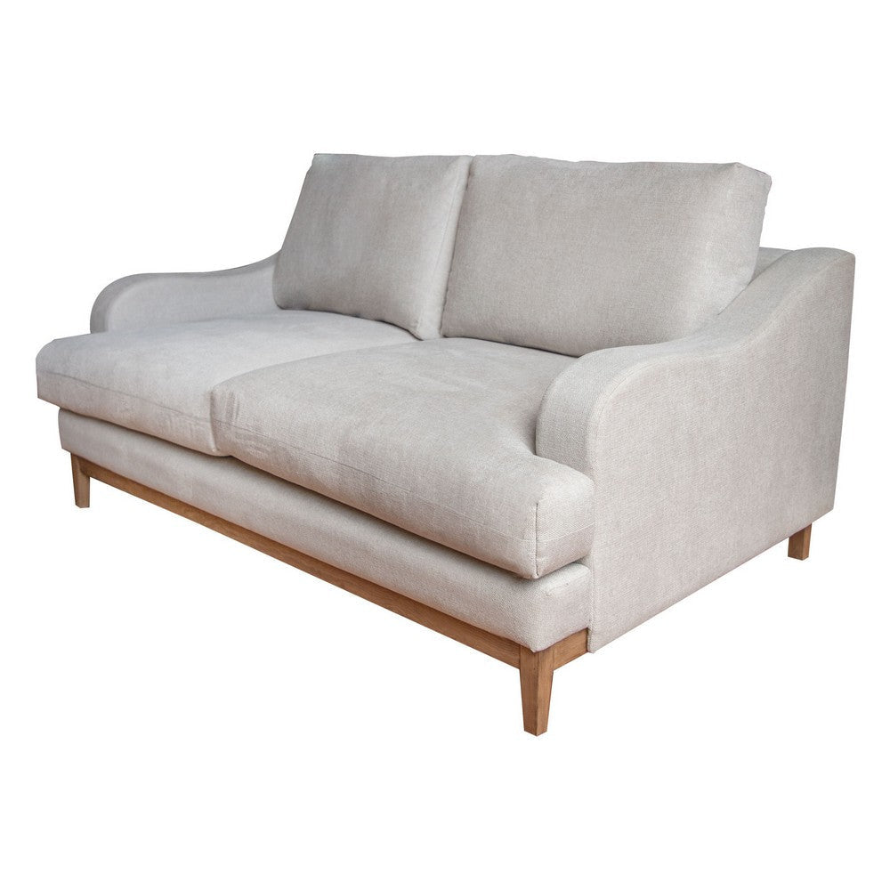 Alfi Loveseat Classic Style Details Solid Wood Beige by Casagear Home BM323343