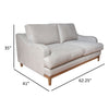 Alfi Loveseat Classic Style Details Solid Wood Beige by Casagear Home BM323343