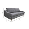 Alfi Sofa 2 Accent Pillows Classic Style Details Dark Gray by Casagear Home BM323345