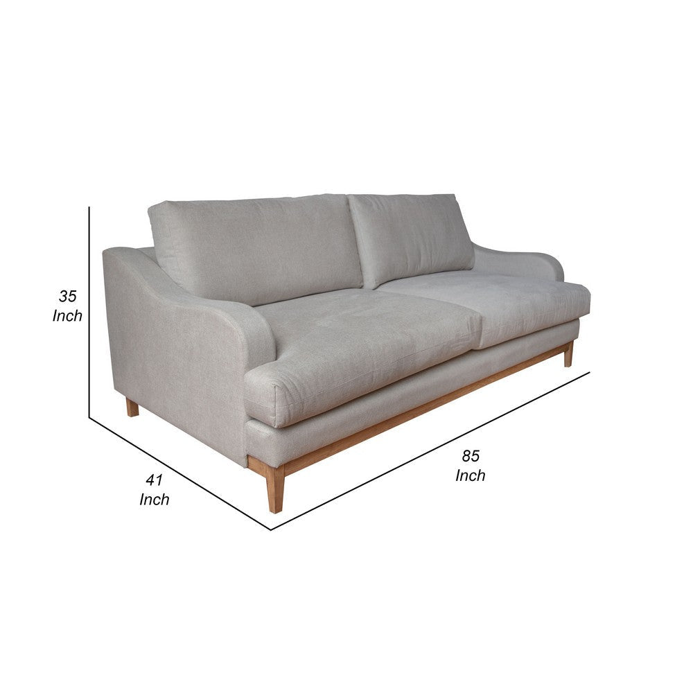 Alfi Sofa 2 Accent Pillows Classic Details Light Gray by Casagear Home