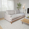 Alfi Sofa, 2 Pillows, Classic Details, Solid Wood, Beige by Casagear Home