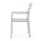 Niko Outdoor Dining Chair Set of 2, Metal, Silver Finish