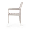 Niko Outdoor Dining Chair Set of 2, Metal, Silver Finish
