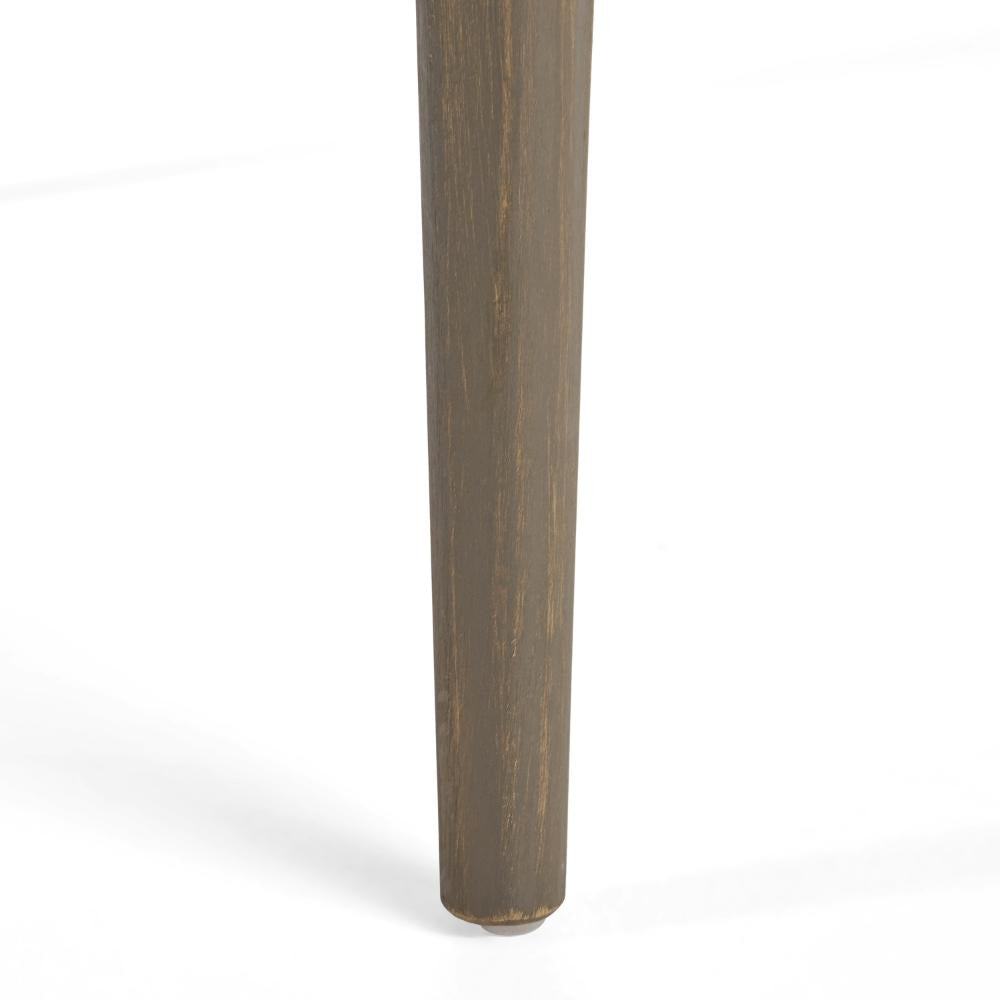 Lexy Outdoor Dining Chair Square 36 Inch Gray Acacia Wood Tapered Legs BM323371