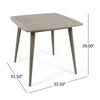 Lexy Outdoor Dining Chair, Square 36" Top, Gray Acacia Wood