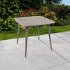 Lexy Outdoor Dining Chair, Square 36 Inch, Gray Acacia Wood, Tapered Legs
