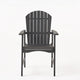 Pima Outdoor Dining Chair Set of 2, Adirondack Dark Gray