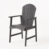 Pima Outdoor Dining Chair Set of 2, Adirondack Dark Gray