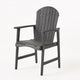 Pima Outdoor Dining Chair Set of 2, Adirondack Dark Gray