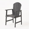 Pima Outdoor Dining Chair Set of 2, Adirondack Dark Gray Acacia Wood