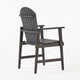 Pima Outdoor Dining Chair Set of 2, Adirondack Dark Gray