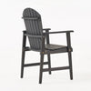 Pima Outdoor Dining Chair Set of 2, Adirondack Dark Gray