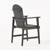 Pima Outdoor Dining Chair Set of 2, Adirondack Dark Gray Acacia Wood