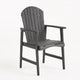 Pima Outdoor Dining Chair Set of 2, Adirondack Dark Gray