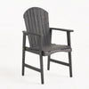 Pima Outdoor Dining Chair Set of 2, Adirondack Dark Gray Acacia Wood