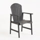 Pima Outdoor Dining Chair Set of 2, Adirondack Dark Gray Acacia Wood