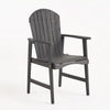Pima Outdoor Dining Chair Set of 2, Adirondack Dark Gray