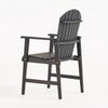 Pima Outdoor Dining Chair Set of 2, Adirondack Dark Gray