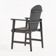 Pima Outdoor Dining Chair Set of 2, Adirondack Dark Gray
