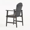Pima Outdoor Dining Chair Set of 2, Adirondack Dark Gray Acacia Wood