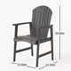 Pima Outdoor Dining Chair Set of 2, Adirondack Dark Gray Acacia Wood