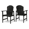 Pima Outdoor Dining Chair Set of 2, Adirondack Dark Gray Acacia Wood
